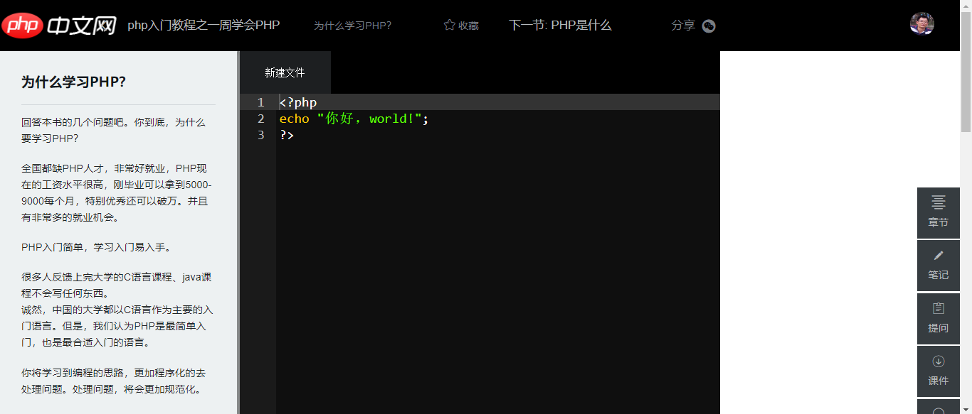 PHP圖文，代碼提交右邊沒有結果，是我哪里配置有問題嗎？