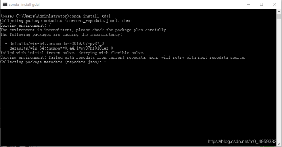 Python中Anaconda3 安裝gdal庫(kù)的方法