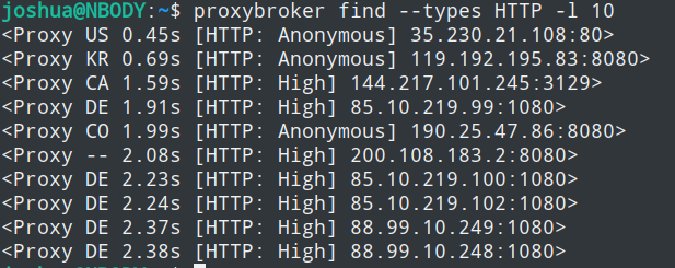 python利用proxybroker構(gòu)建爬蟲免費IP代理池的實現(xiàn)