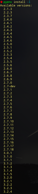 Python使用pyenv實(shí)現(xiàn)多環(huán)境管理