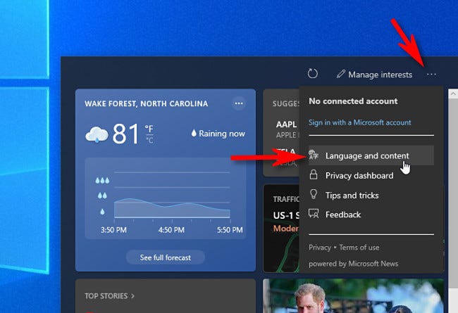 怎么恢復Windows10 21H1的任務欄天氣小部件？