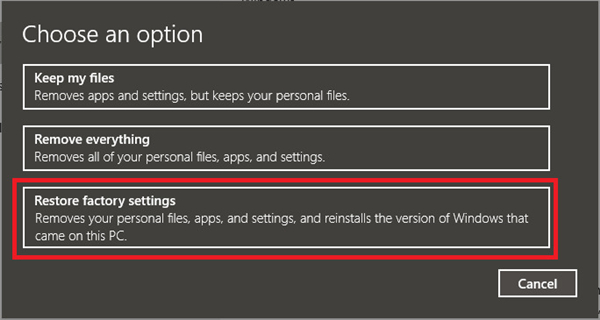 華碩Win10怎么強制恢復出廠設置?