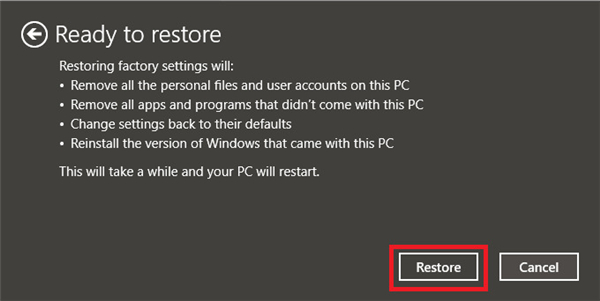 華碩Win10怎么強制恢復出廠設置?