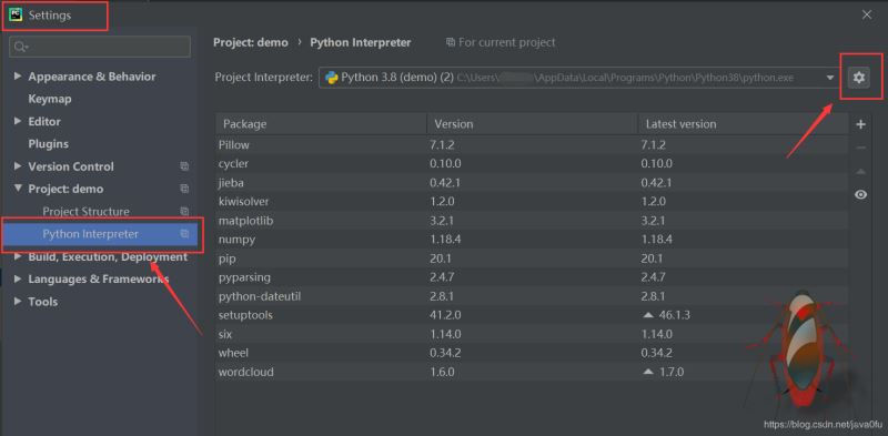 Pycharm中安裝wordcloud等庫(kù)失敗問題及終端通過pip安裝的Python庫(kù)如何添加到Pycharm解釋器中(推薦)