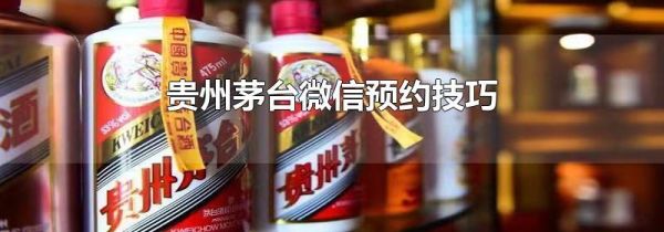 貴州茅臺微信預(yù)約技巧