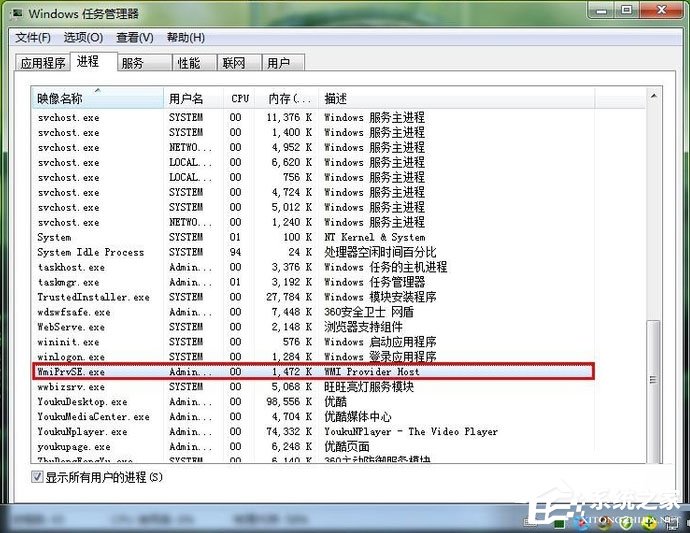 Win7系統wmiprvse.exe占用cpu高如何禁用？