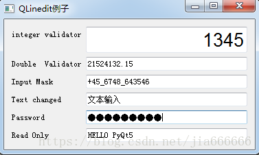 python GUI庫(kù)圖形界面開(kāi)發(fā)之PyQt5單行文本框控件QLineEdit詳細(xì)使用方法與實(shí)例