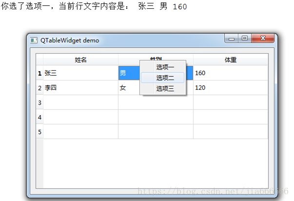 python GUI庫圖形界面開發之PyQt5控件QTableWidget詳細使用方法與屬性