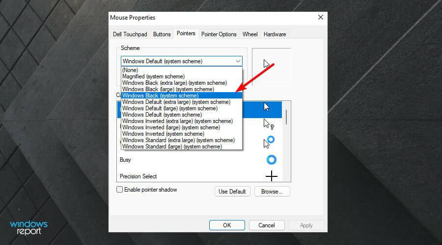 如何在Windows 11中將光標(biāo)更改為暗模式?