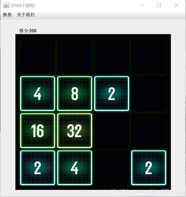 java實現(xiàn)2048小游戲（含注釋）