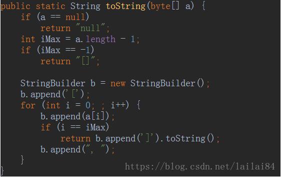 java基礎之 Arrays.toString()方法詳解