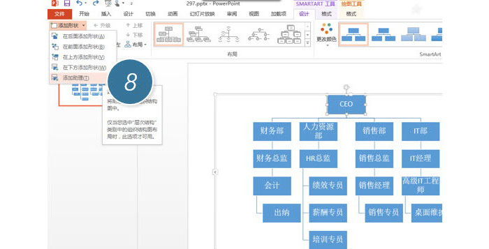 PPT中快速產(chǎn)生一個復(fù)雜組織架構(gòu)圖具體操作步驟