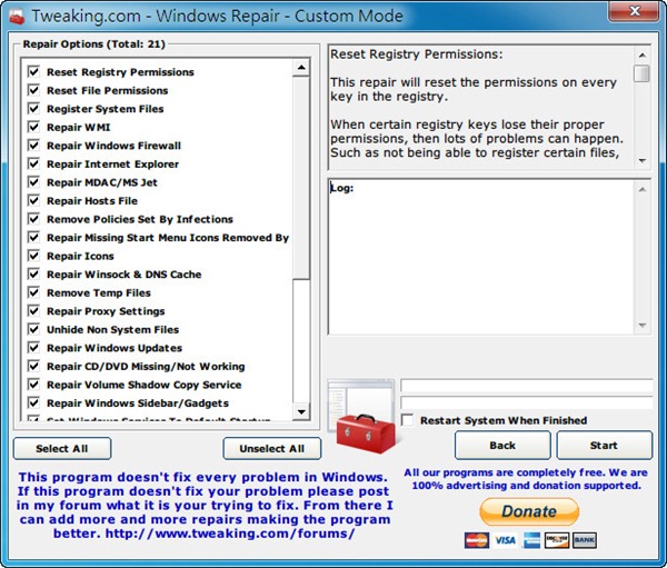 windows repair怎么用?windows repair使用介紹