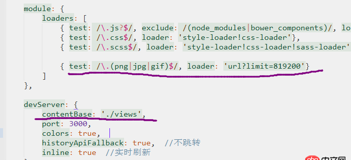 javascript - 請(qǐng)教大俠，webpack打包圖片的時(shí)候，頁(yè)面上顯示不出來(lái)，還有網(wǎng)站根目錄的疑問(wèn)？