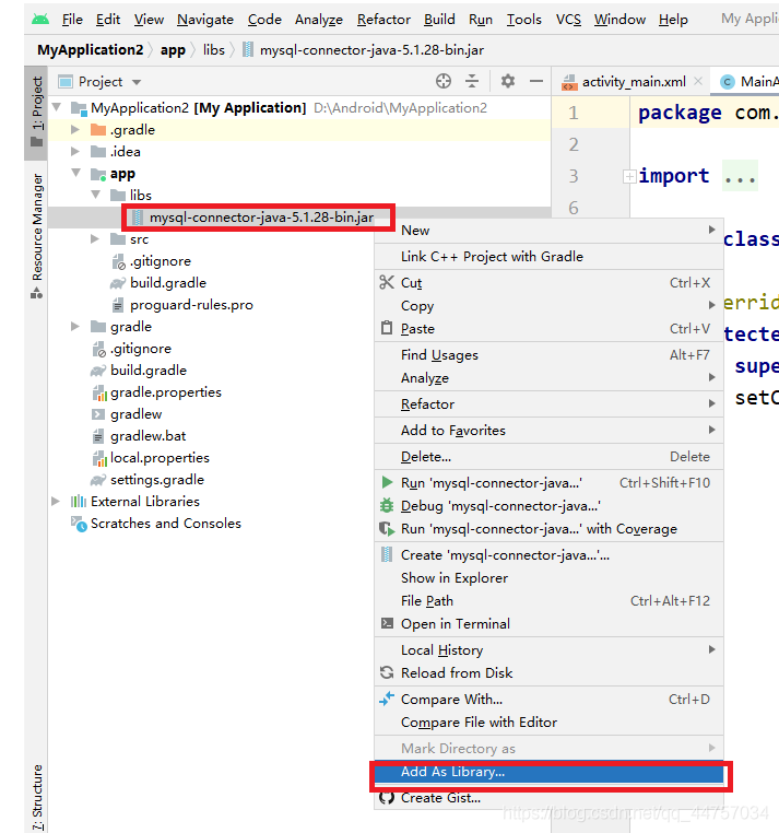 Android Studio連接MySql實(shí)現(xiàn)登錄注冊(cè)(附源代碼)