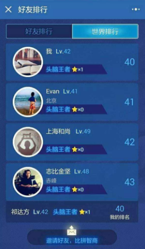 微信頭腦王者有哪幾個(gè)段位 微信頭腦王者段位等級(jí)表