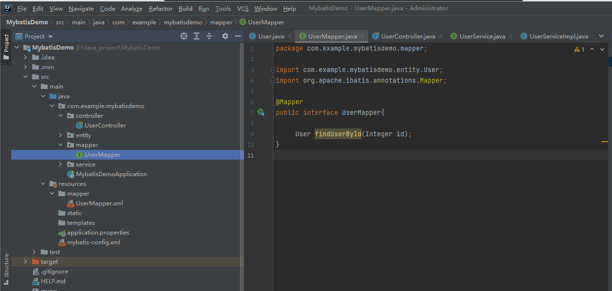 SpringBoot MyBatis簡(jiǎn)單快速入門例子