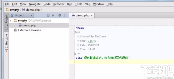 phpstorm創(chuàng)建新項(xiàng)目的操作方法