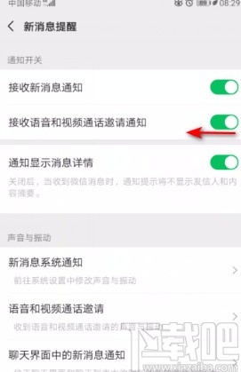 微信APP關(guān)閉接收語(yǔ)音和視頻通話(huà)邀請(qǐng)通知的方法