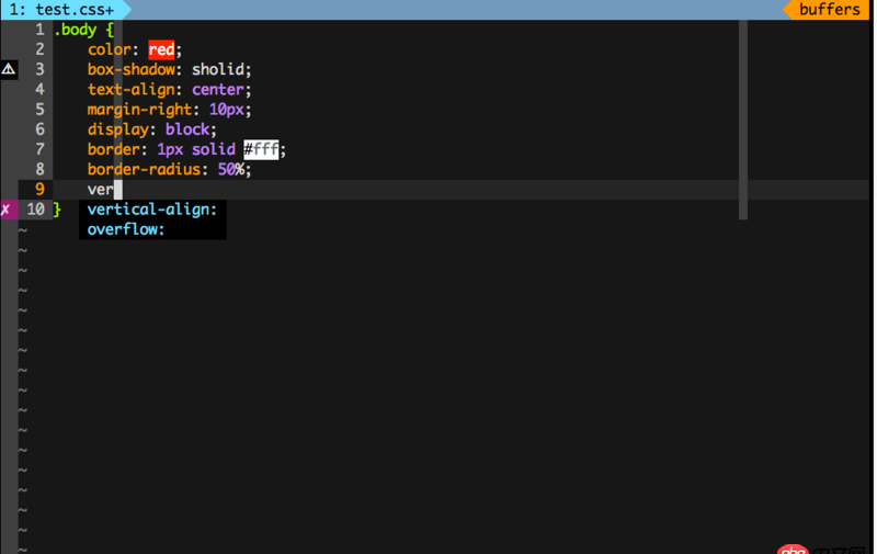 使用 vim 編寫 css 屬性值沒(méi)有辦法自動(dòng)補(bǔ)全