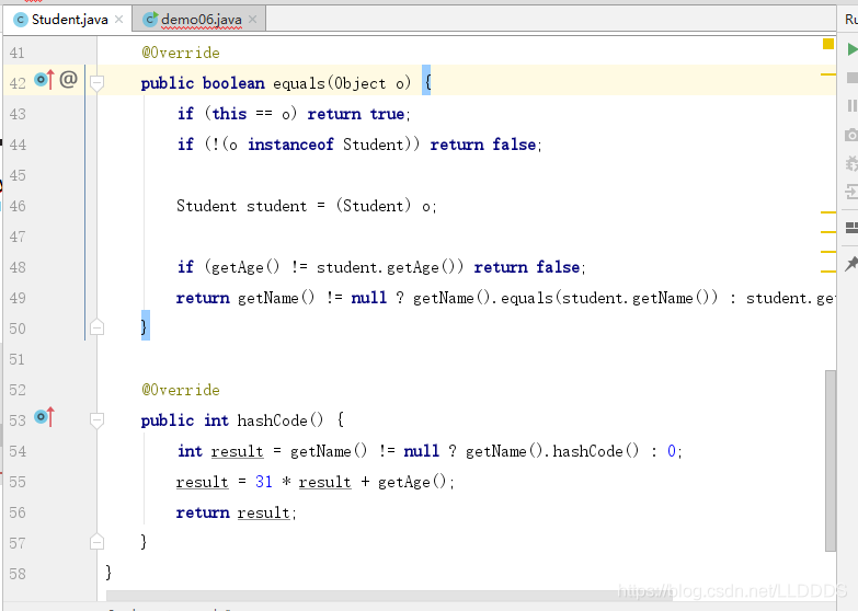 如何在IDEA中對 hashCode()和 equals() 利用快捷鍵快速進(jìn)行方法重寫