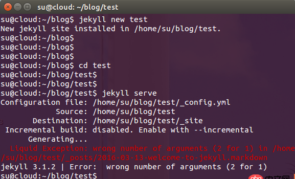 ruby - 用Jekyll創建博客成功，用`jekyll serve`運行時報錯。