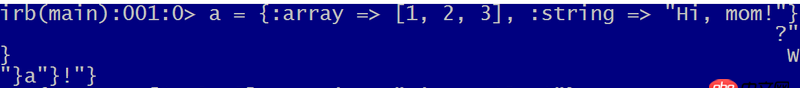 交互式Ruby換行時(shí)字符錯(cuò)亂