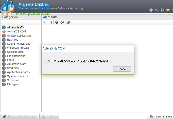 Argente Registry Cleaner掃描清理注冊(cè)表的操作方法