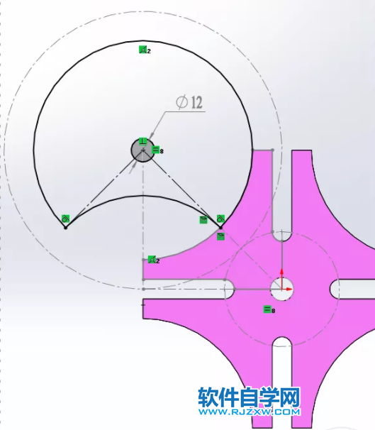 SolidWorks裝配體里怎么畫槽輪機(jī)構(gòu)
