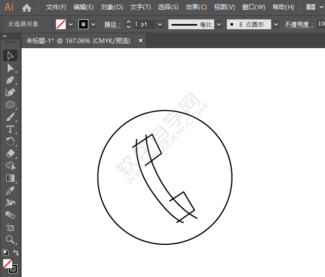ai畫一個(gè)撥號圖標(biāo)