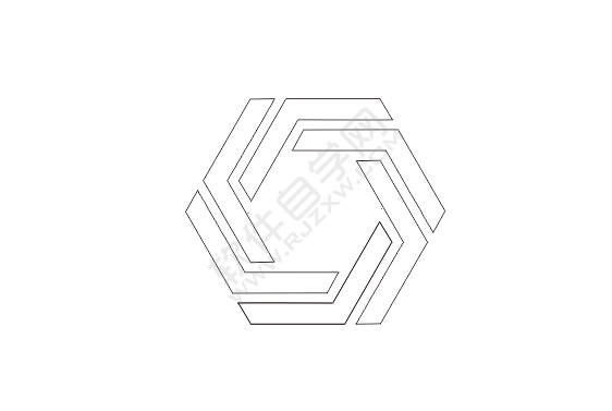 CDR設計一個L六邊形的LOGO