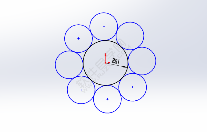 用solidworks怎么畫(huà)相切圓草圖平面圖