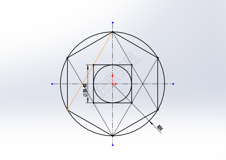 利用solidworks多邊形畫圖練習(xí)