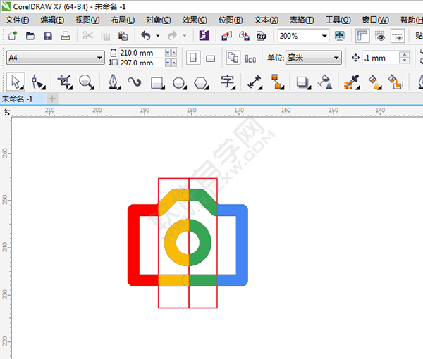 corelDRAW設(shè)計(jì)google風(fēng)格照相機(jī)圖標(biāo)
