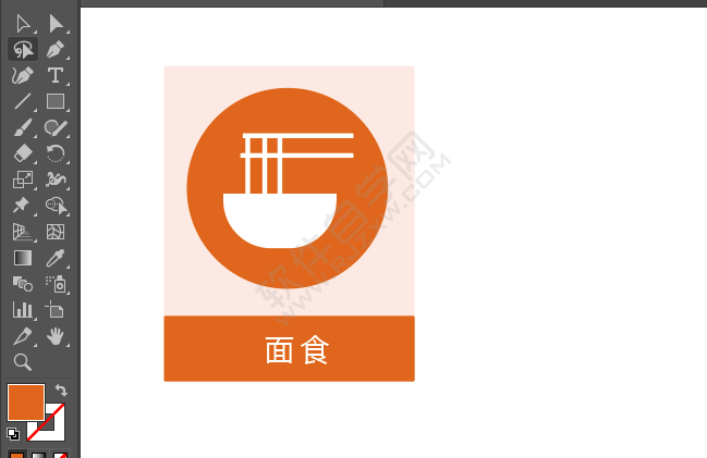 ai繪制面食標(biāo)識的方法