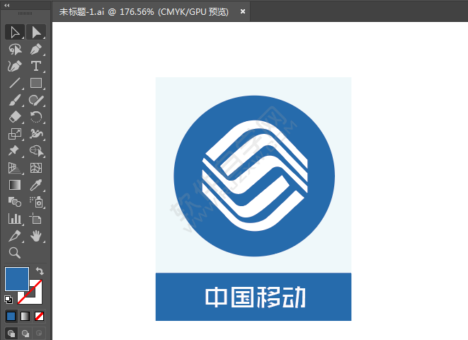 ai繪制中國移動標(biāo)識的方法