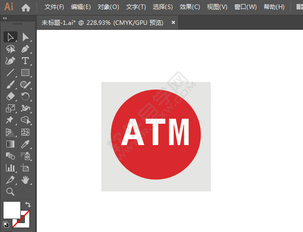 ai繪制ATM標(biāo)識(shí)的方法