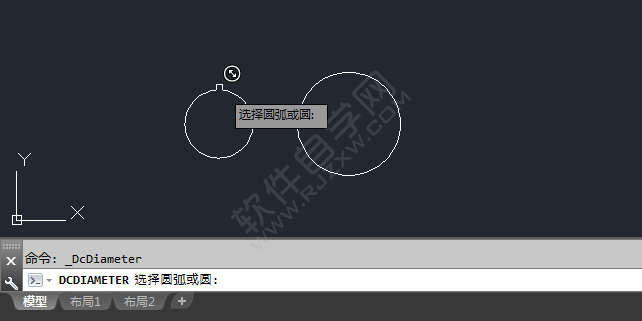 cad怎么標(biāo)出約束圓的尺寸