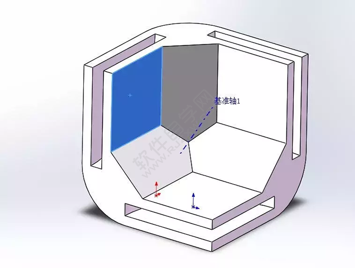 SolidWorks建模3D13-H01拉伸、圓角、倒角、基準軸、鏡像