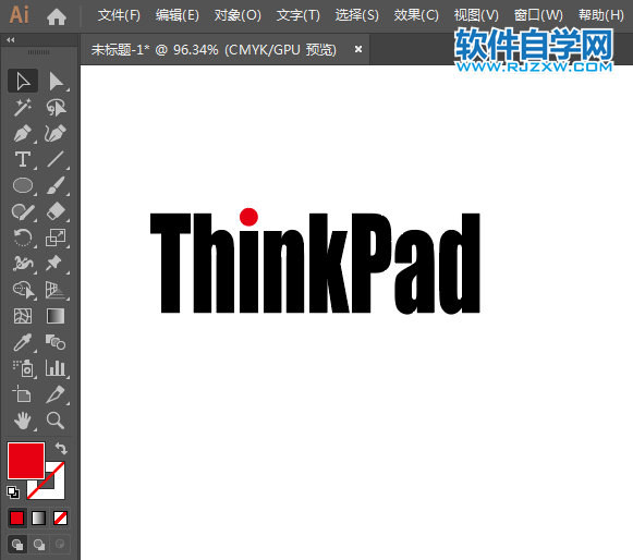 ai繪制ThinkPad標(biāo)志的方法與步驟