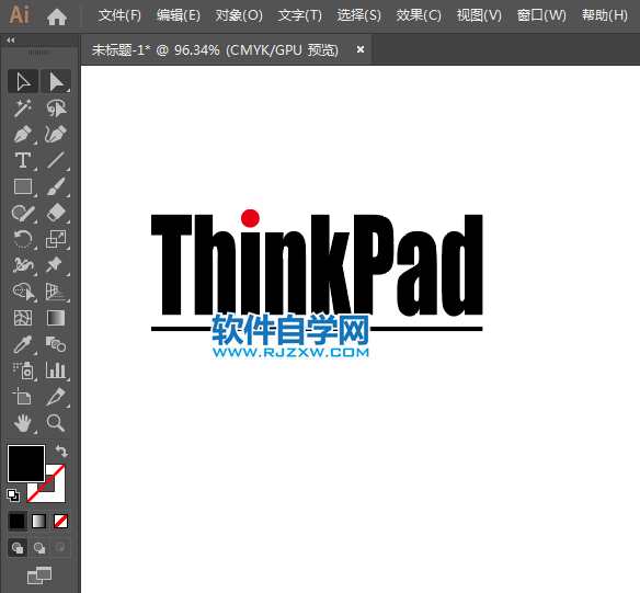 ai繪制ThinkPad標(biāo)志的方法與步驟