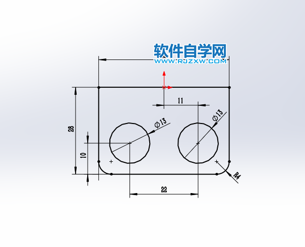 solidworks使用拉伸凸臺、筋、拉伸切除繪零件圖