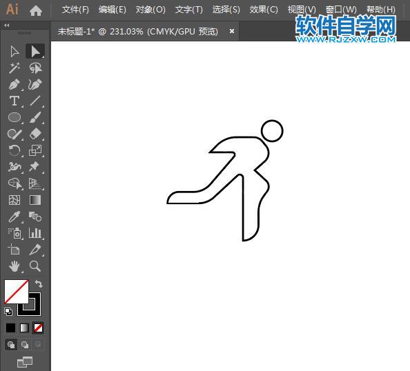 ai設(shè)計(jì)禁止跑動標(biāo)識教程