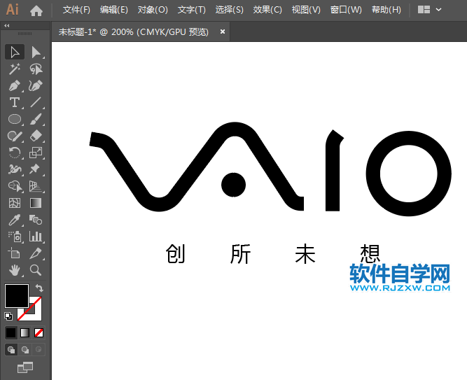 ai怎么設(shè)計索尼vaio標志