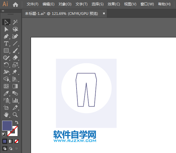 ai怎么畫西褲圖標(biāo)