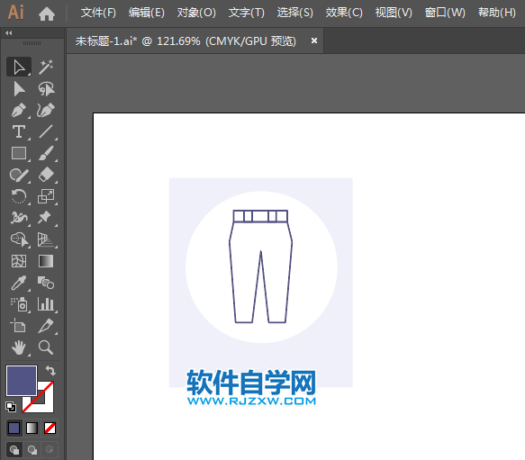 ai怎么畫西褲圖標(biāo)