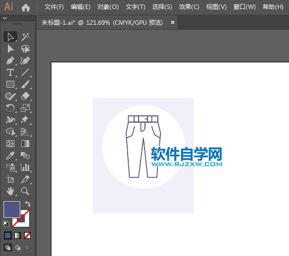 ai怎么畫西褲圖標(biāo)