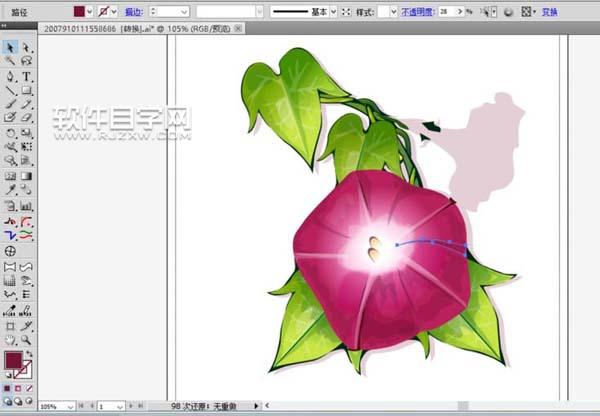 ai怎么畫(huà)牽牛花圖案