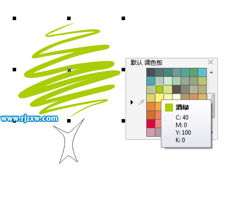 用CDRX7設(shè)計創(chuàng)意的小樹圖形
