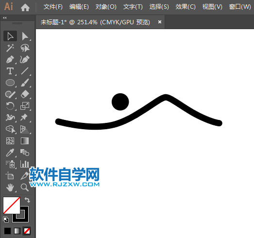 ai制作游泳標(biāo)識的方法與步驟